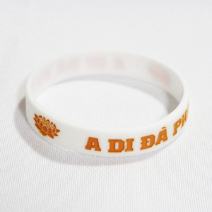 สร้อยข้อมือชาวพุทธสร้อยข้อมือยางซิลิโคนโอมานี่แพดเม่ฮัมฮัมฮัมสำหรับผู้ชายผู้หญิง - Product Image 4