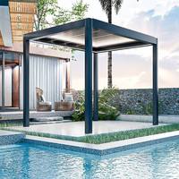 Pergola de jardin imperméable CBMMART, pergola motorisée en aluminium, gazebo, pavillon pour patio, piscine, villa
