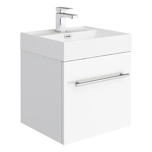 Armoire de salle de bain moderne beige arredo bagno en bois de 24 pouces avec lavabo et lavabo pour petite salle de bain - Product Image 5