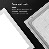 Plafonnier LED encastré 36W 60cm 3CCT réglable et dimmable IP44 avec rétroéclairage et 3 options de couleur
