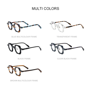 Acétate Lunettes Cadre Hommes Rétro Fleur Ronde Femmes Optique Prescription Lunettes Myopie Lunettes <span class=keywords><strong>Ate</strong></span> Haute Qualité Lunettes - Product Image 5
