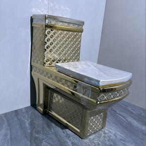 Toilette à <span class=keywords><strong>double</strong></span> chasse d'eau Royal European Hotel Luxury Square Water Closet Golden Color Toilette <span class=keywords><strong>Commode</strong></span> - Product Image 3