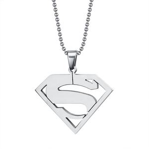 Hotsale alta polaco de PayPal aceptable de moda de acero inoxidable <span class=keywords><strong>superman</strong></span> collar - Product Image 2