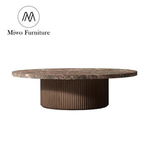 Mesa <span class=keywords><strong>de</strong></span> <span class=keywords><strong>Centro</strong></span> Contemporánea para Sala <span class=keywords><strong>de</strong></span> Estar <span class=keywords><strong>de</strong></span> Hotel <span class=keywords><strong>de</strong></span> Lujo, Base <span class=keywords><strong>de</strong></span> Roble, Mesa <span class=keywords><strong>de</strong></span> Té Moderna con Tapa <span class=keywords><strong>de</strong></span> Mármol Redonda, Mesa <span class=keywords><strong>de</strong></span> Café para Apartamento - Product Image 4