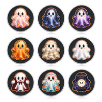 Pièce de collection en cuivre pur de 1 once, découpée sur mesure, en forme de fantôme d'Halloween, en lingot de cuivre fin .999 de 1 once