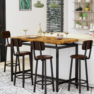 Nuevo Juego de Mesa y Sillas de Comedor Rectangular de Madera Maciza, Estilo Moderno y de Lujo, Muebles de Comedor de Alta Gama para el Hogar - Product Image 3