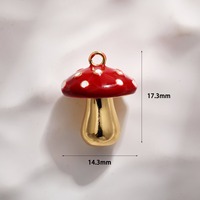 Pendentif Breloque Personnalisable DIY pour Bijoux, Plaqué Or, Émail, Zircon Cubique, Motifs Fruits, Fleurs, Champignons, Ananas