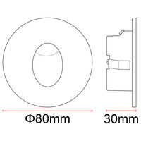 Haute puissance IP30 1.5W rond encastré intérieur LED escalier lumières applique murale pour une utilisation souterraine