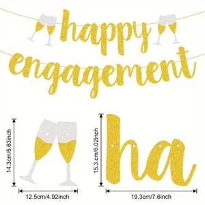 JUXINDASparkling Glitter Banner para decoración <span class=keywords><strong>de</strong></span> despedida <span class=keywords><strong>de</strong></span> <span class=keywords><strong>soltera</strong></span>, celebración <span class=keywords><strong>de</strong></span> compromiso novia para ser decoraciones <span class=keywords><strong>de</strong></span> pared <span class=keywords><strong>de</strong></span> fiesta - Product Image 2