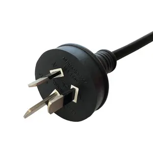 Estándar australiano 15a 220 v 3 pin plano enchufe eléctrico Con saa aprobó cable de alimentación