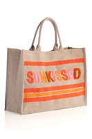 Initial Brodé Lettre Toile Sac Fourre-Tout Sac De Plage Monogramme Sac Cadeau Personnalisé Pour Les Femmes