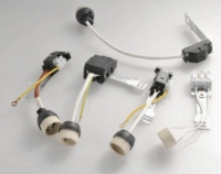 Douille de lampe GU10 en plastique à deux bornes avec support double courbure et boîte de jonction XL-419A Marque RUYI Garantie 2 ans Utilisation intérieure
