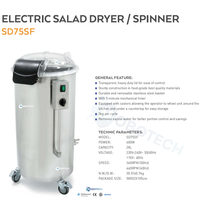 Déshydrateur centrifuge d'essoreuse de salade d'acier inoxydable de la machine commerciale de dessiccateur d'essorage de légumes et de salade