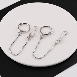 Double-Headed Chain <b>Earring</b> Findings Metal Plated Round For <b>Earring</b> Making DIY Jewelry Accessories - Product Image 1