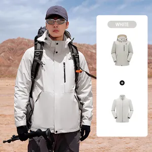 Giacche Outdoor 100% poliestere impermeabile Mens Stand adulti giacca in pile stampa Logo moda personalizzata montagna con cappuccio inverno
