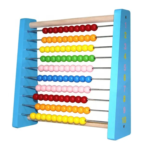 Amazon Hot Sell Montessori Educational Toys Wooden Abacusと100 Beads