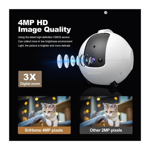 <b>Smart</b> Automatic Dog Pet Monitor Robot Toy Classic Plastic <b>WiFi</b> Security <b>Camera</b> with Laser Exercise Companion - Product Image 3