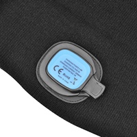 Etsfmoa Bonnet rayé unisexe avec lumière, cadeaux pour homme, père, USB rechargeable, 100% coton, hiver