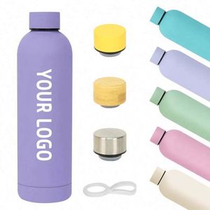 Bouteilles en métal réutilisables pour le sport et la gym, 500 ml, avec logo couleur personnalisé, sublimation, acier inoxydable, bouteille d'eau à vide pour les voyages - Product Image 1