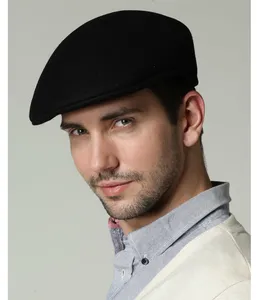 R103 clássico 100% lã, chapéu de feltro, boné para frente, moda jazz