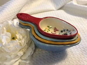 Cuillère-mesure en céramique, outil de cuisson de cuisine à domicile motif fleur de noël - Product Image 4