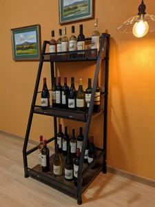 Mini-Bar a 3 livelli con armadio per liquori, pavimento autoportante per whisky, espositore per bottiglie <span class=keywords><strong>di</strong></span> liquori ad angolo - Product Image 5