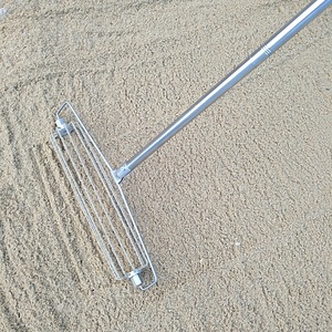 Nặng nỗ lực tiết kiệm sân vườn thép không gỉ bãi cỏ Golf bunker san lấp mặt bằng công cụ đất cát bụi bẩn bề mặt cát Con lăn cào san lấp mặt bằng - Product Image 3