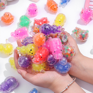 Novelty Promotional Gift TPR Cute Animal Squeeze Fidget Mochi Squishy <b>Beads</b> Filled Toy Sensory for Boys Children Dinosaur Ball - Product Image 3