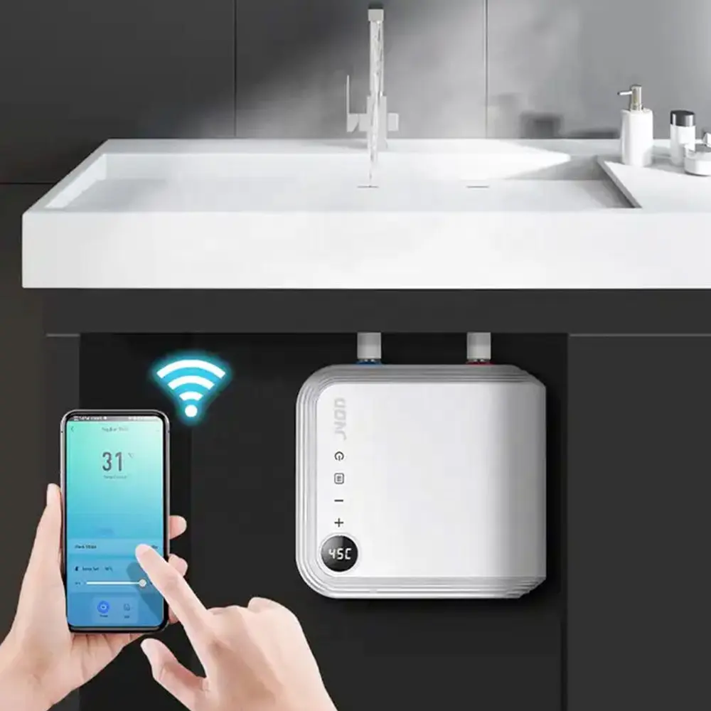 Jnod Thermostat haute puissance à induction pour salle de bain 1 phase 3kW chauffe-eau instantané sans réservoir pour évier de cuisine