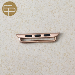 MIM de bonne qualité 38 40 42 44mm brossé poli argent noir or 316L vis en acier inoxydable adaptateur pour bande de Montre Apple - Product Image 1