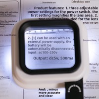 2025 E-commerce Explosions Multifunctional Handheld LED Magnifier TH-8016 Acrylic Lens Reading Antique Identification High