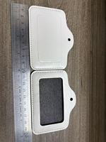 Dompet Saku Depan Penahan Kartu Kulit PU Klip Kartu Kredit Sublimasi label ID koper kosong