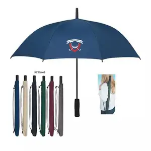 傘工場カスタムロゴ2層雨パラプライギフトゴルフ傘ロゴ印刷プロモーション用