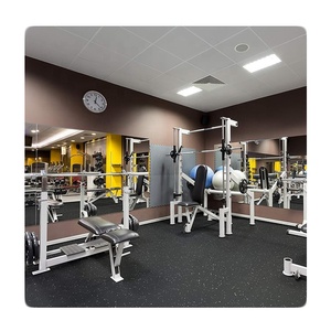 Tapis de sol en caoutchouc à double interverrouillage, revêtement de sol en caoutchouc pour salle de sport, en rouleau - Product Image 1