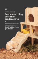 Échelle pour hamster en bois massif, robuste et durable, personnalisable, décoration de cage pour habitat de hamster