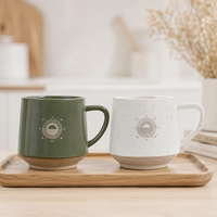 Mug en grès rustique gravé sur mesure, tasse à café en céramique mouchetée personnalisée, cadeau personnalisé pour amis et famille