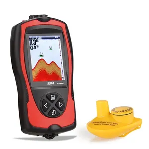 Détecteur de poissons portable Lucky FF1108-1CW, portée 100 m, profondeur 45 m, sonar sans fil 125 kHz, <span class=keywords><strong>sondeur</strong></span> sonore DC 10-18V, menu russe, pêche - Product Image 1