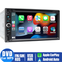 Autoradio double DIN avec CarPlay sans fil, Android Auto, lecteur DVD pour Nissan Qashqai X-Trail, écran tactile 7 pouces, GPS