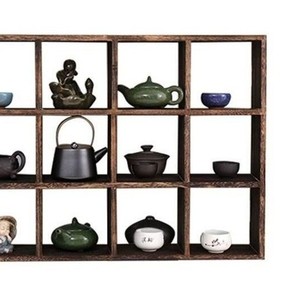 Teacup holder, small <b>teapot</b> storage rack, tea <b>set</b> storage cabinet, wall-mounted tea <b>set</b> storage rack, antique display shelf, - Product Image 1