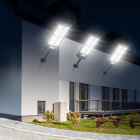 Lampes solaires LED tout-en-un 2200mAh IP65 avec détection de mouvement, projecteurs routiers et lampe anti-moustiques