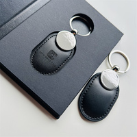 Emballage de porte-clés NFC en cuir véritable Porte-clés NFC de haute qualité avec boîte d'emballage gravée avec logo personnalisé