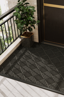 Tapis d'entrée luxueux fait main CORFEEL, tapis de protection contre les saletés, lavable, intérieur/extérieur, pour maison et commerce