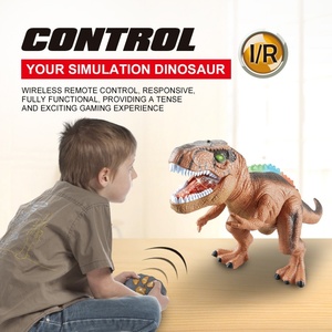 Juguete Robot Dinosaurio para Gatos y Animales Pequeños, Big Rex, Rompecabezas, Modo Eléctrico con Control Remoto, Camina, Sonido Realista de Rugido, Silicona, 42CM - Product Image 4