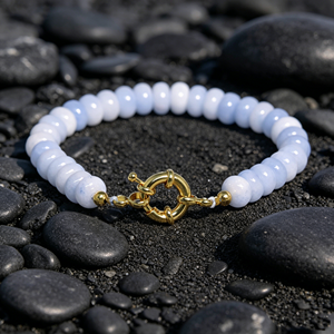 <span class=keywords><strong>Bracciale</strong></span> Estivo Unisex <span class=keywords><strong>con</strong></span> Perline Rondelle di <span class=keywords><strong>Giada</strong></span> Acquamarina Tinta 5*8MM e Chiusura a Gancio in Ottone Dorato, Miglior Regalo per San Valentino - Product Image 1