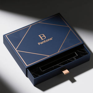 Caja de embalaje de papel con cajón deslizante de lujo, logotipo personalizado para regalo, joyería, perfume, caja de regalo de cartón reciclable ecológica, venta al por mayor - Product Image 3