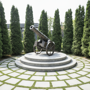 कारखाने कस्टम बड़े प्राचीन कांस्य प्रतिमा आउटडोर उद्यान सजावटी धातु शिल्प बड़े प्राचीन तोप गोला-बारूद मूर्तिकला कास्ट - Product Image 2