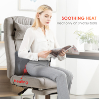 2022 Comfier Shiatsu Neck Massager Pillow-Masseur de cou et de dos avec chaleur et nœuds de massage flexibles