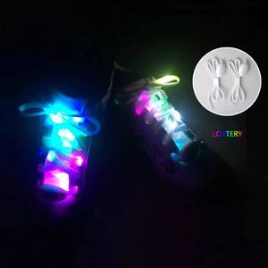เชือกผูกรองเท้าเรืองแสง LED พร้อมลูกปัดไนลอนถักแบบมีไฟกระพริบและเรืองแสงในที่มืด ปรับแต่งโลโก้ได้สำหรับกิจกรรมกลางแจ้ง - Product Image 2