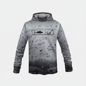 Camiseta de pesca de rendimiento de manga larga Unisex personalizada Anti-UV UPF 50 protección solar transpirable secado rápido 100% poliéster - Product Image 1