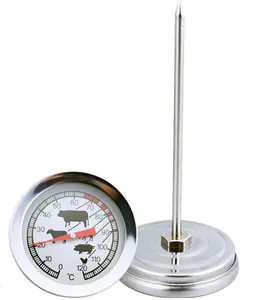 Hot Selling Stainless Steel Dlal Type Bimetal Thermometer Analog Oven Meat Thermometer For BBQ With animal print